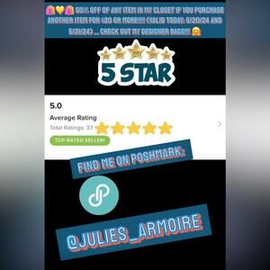 ⭐️⭐️⭐️⭐️⭐️ •50% OFF• ANY ITEM IN CLOSET W/PURCHASE OF OTHER ITEM $20 OR MORE!!!